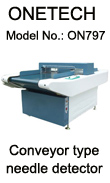 Conveyor type needle detector, tunnel type needle detector
